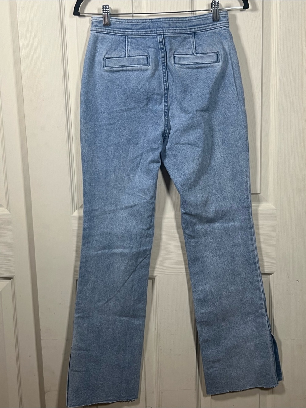 Tory Burch ❤️ Straight-Leg Jeans Super Bleachout High Rise Trouser Seam 26 - Picture 5 of 8